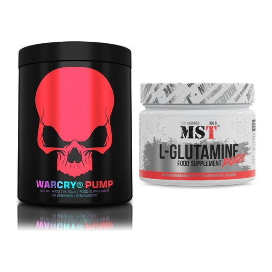 Trainings-Set: Genius Nutrition Warcry PUMP + MST Glutamine – alle enthaltenen Artikel