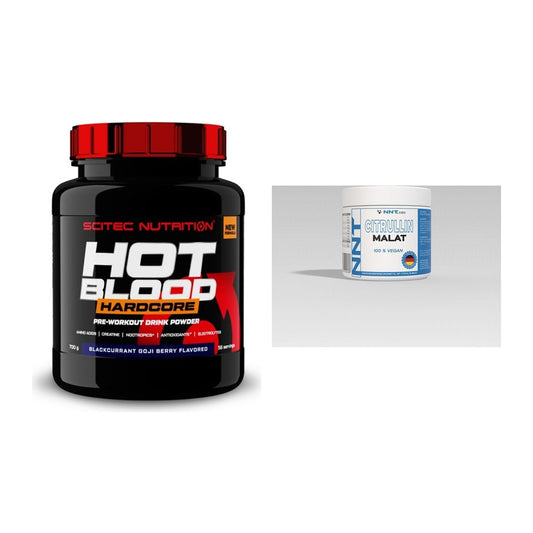 Träningsset: Scitec Hot Blood Hardcore + NNT Citrulline - allt ingår