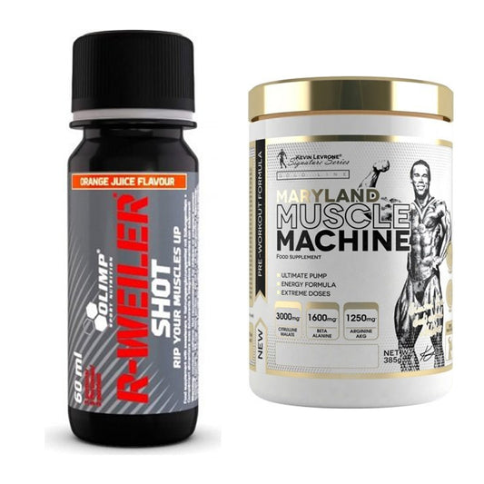 Trainings-Set: Olimp R-Weiler Shot + Kevin Levrone Maryland Muscle – alle enthaltenen Artikel