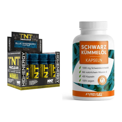 Trainings-Set: NXT Nutrition TNT Nuclear + ProFuel Schwarzkümmelöl – alle enthaltenen Artikel