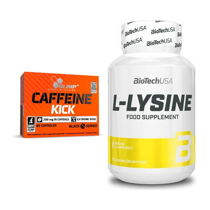 Trainings-Set: Olimp Caffeine Kick + BioTech L-Lysine – alle enthaltenen Artikel