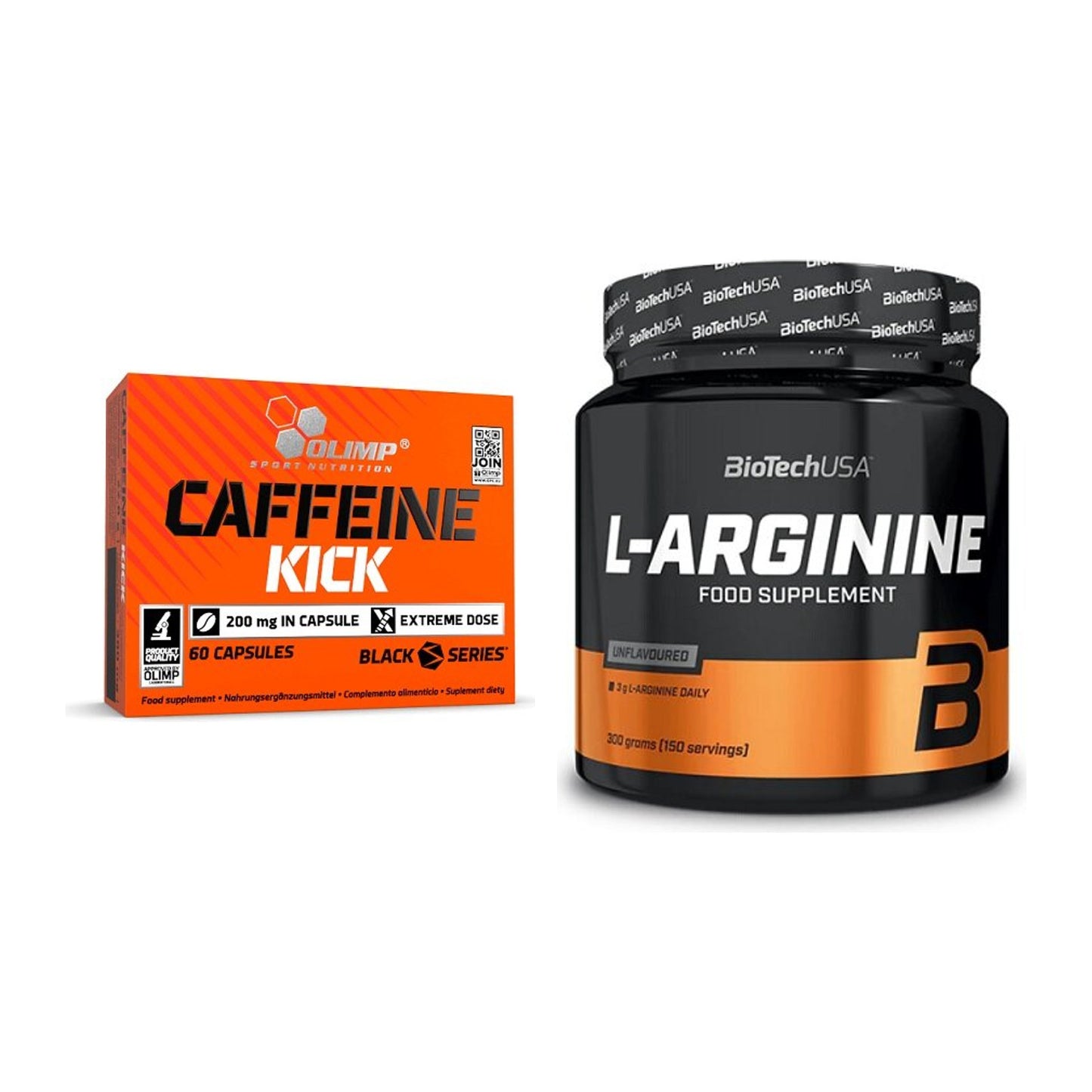Trainings-Set: Olimp Caffeine Kick + BioTech L-Arginin – alle enthaltenen Artikel