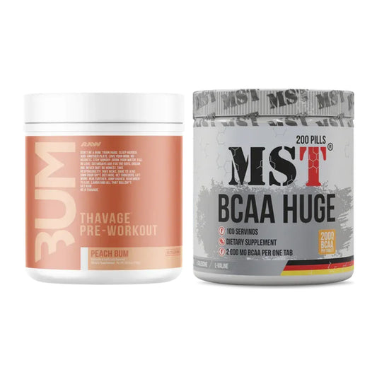 Trainings-Set: RAW Nutrition CBUM Thavage + MST BCAA Huge 200 Tabl./ – alle enthaltenen Artikel