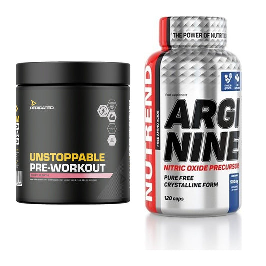 Trainings-Set: Dedicated Unstoppable + Nutrend Arginine – alle enthaltenen Artikel