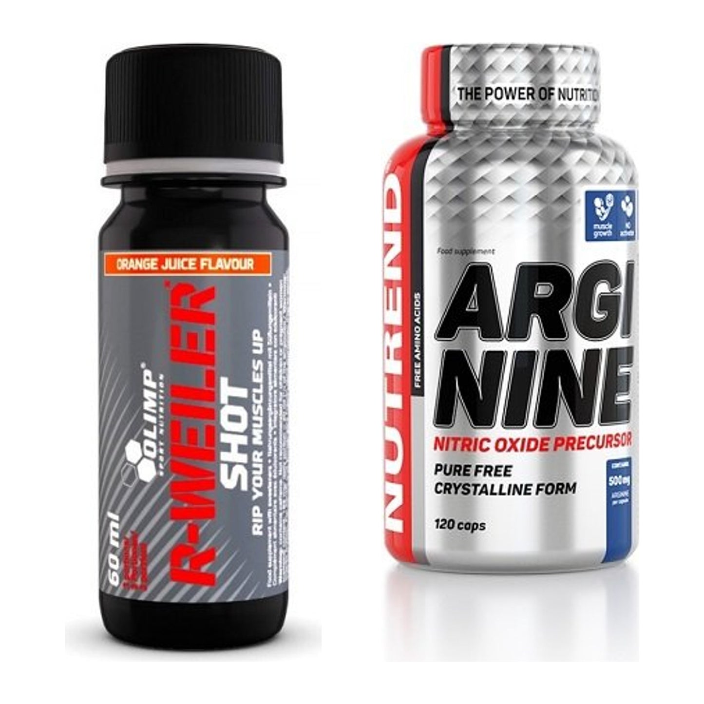 Trainings-Set: Olimp R-Weiler Shot + Nutrend Arginine – alle enthaltenen Artikel