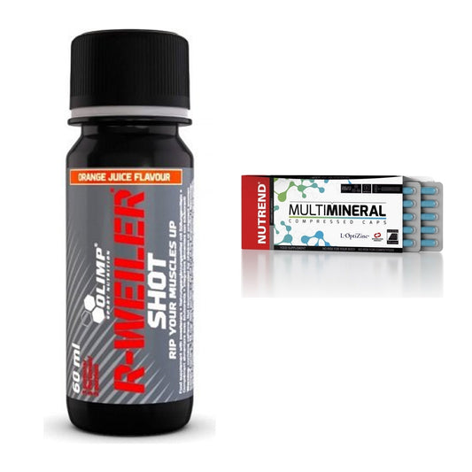Trainings-Set: Olimp R-Weiler Shot + Nutrend Multimineral Compressed – alle enthaltenen Artikel