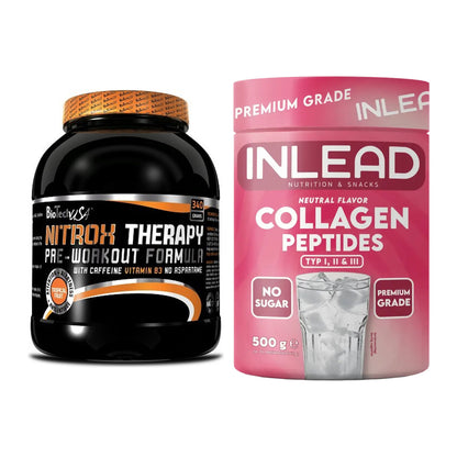 Trainings-Set: BioTech NitroX Therapy + INLEAD Collagen Peptides – alle enthaltenen Artikel