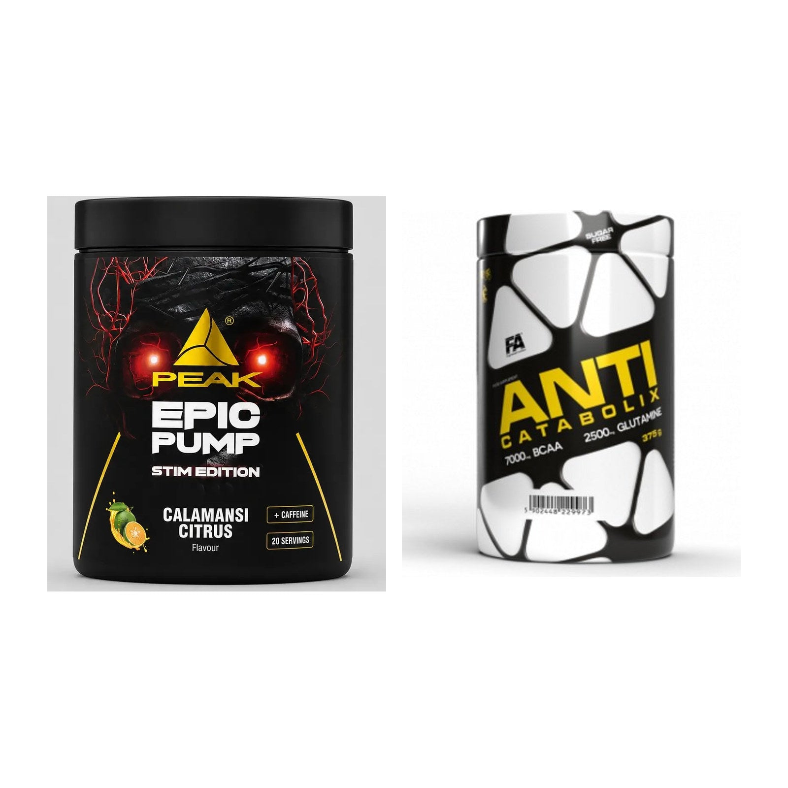 Trainings-Set: Peak Epic Pump Stim + FA Nutrition Anticatabolix – alle enthaltenen Artikel
