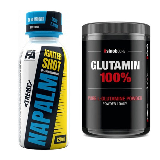 Trainings-Set: FA Nutrition Xtreme Napalm + Sinob Core L-Glutamin – alle enthaltenen Artikel