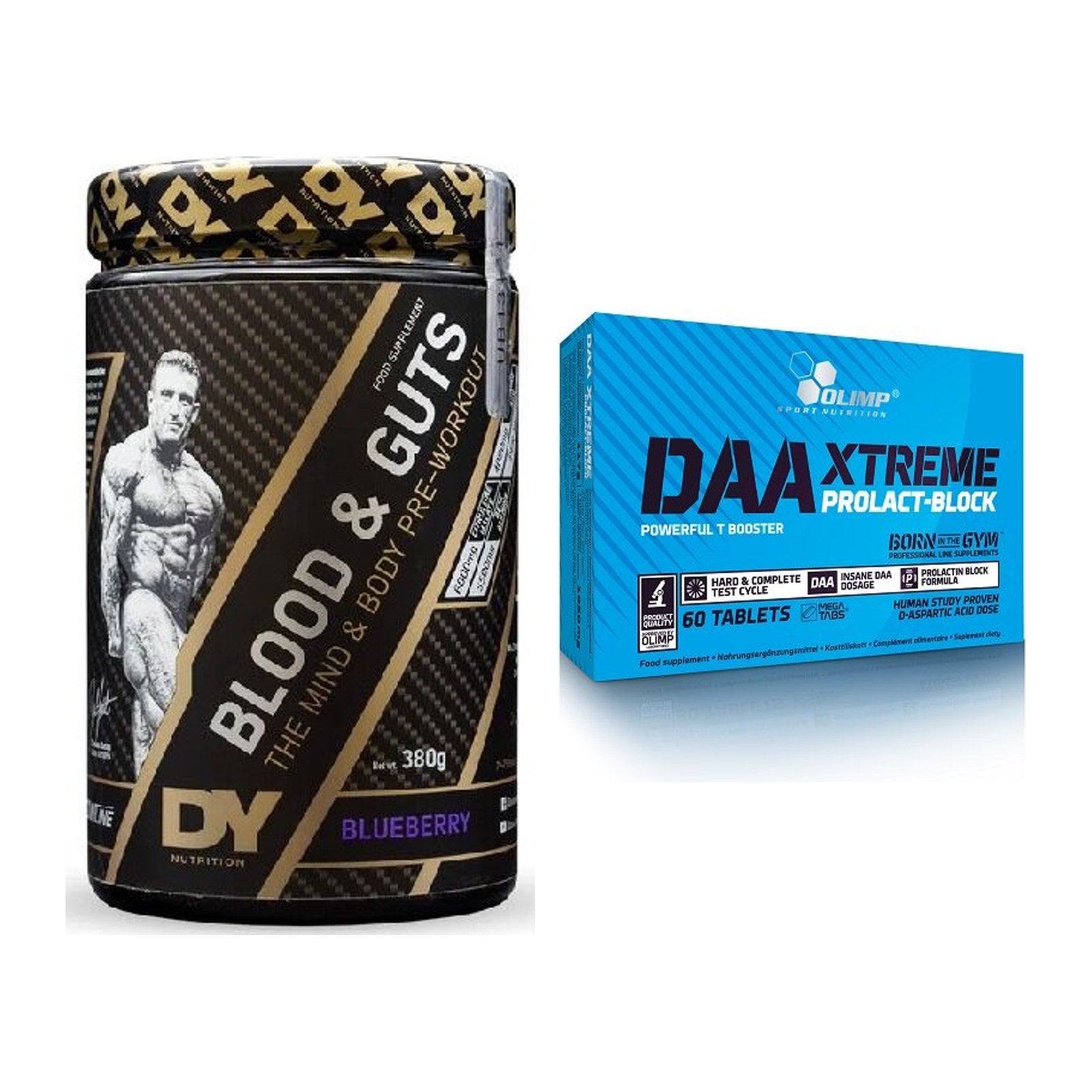 Trainings-Set: DY Nutrition Blood&Guts + Olimp DAA Xtreme – alle enthaltenen Artikel