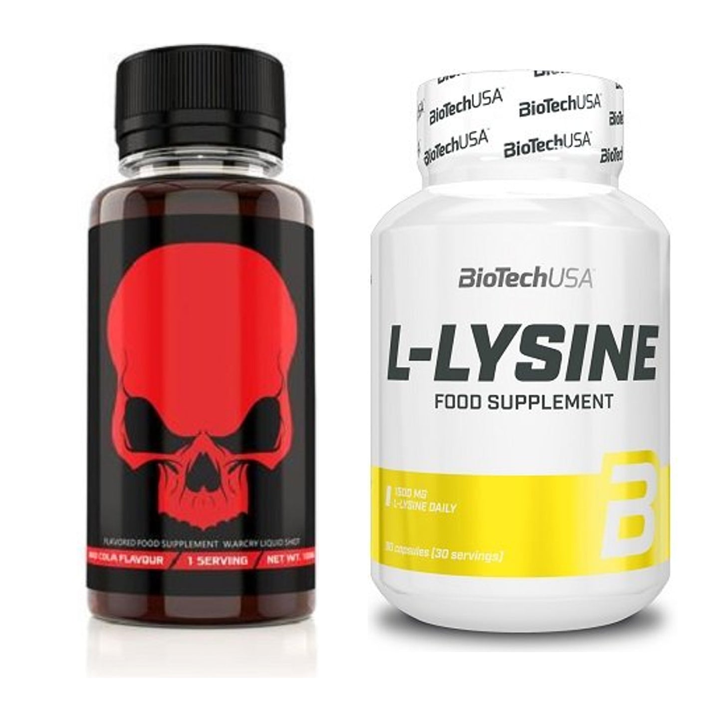 Trainings-Set: Genius Nutrition Warcry Liquid + BioTech L-Lysine – alle enthaltenen Artikel