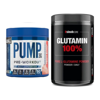Trainings-Set: Applied Nutrition Pump + Sinob Core L-Glutamin – alle enthaltenen Artikel