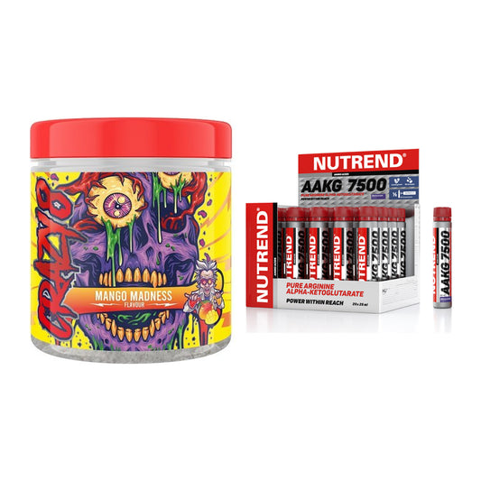 Trainings-Set: Swedish Supplements Crazy 8 + Nutrend AAKG 7500 Shots – alle enthaltenen Artikel
