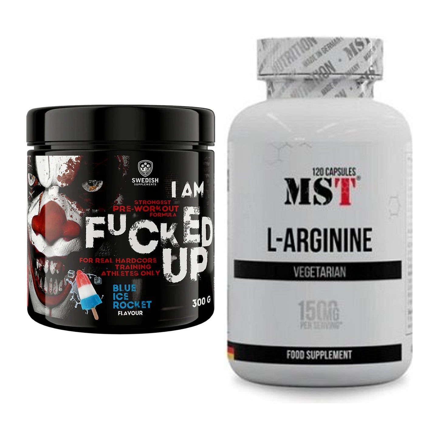 Trainings-Set: Swedish Supplements Fucked + MST L-Arginine 120 Kaps. – alle enthaltenen Artikel