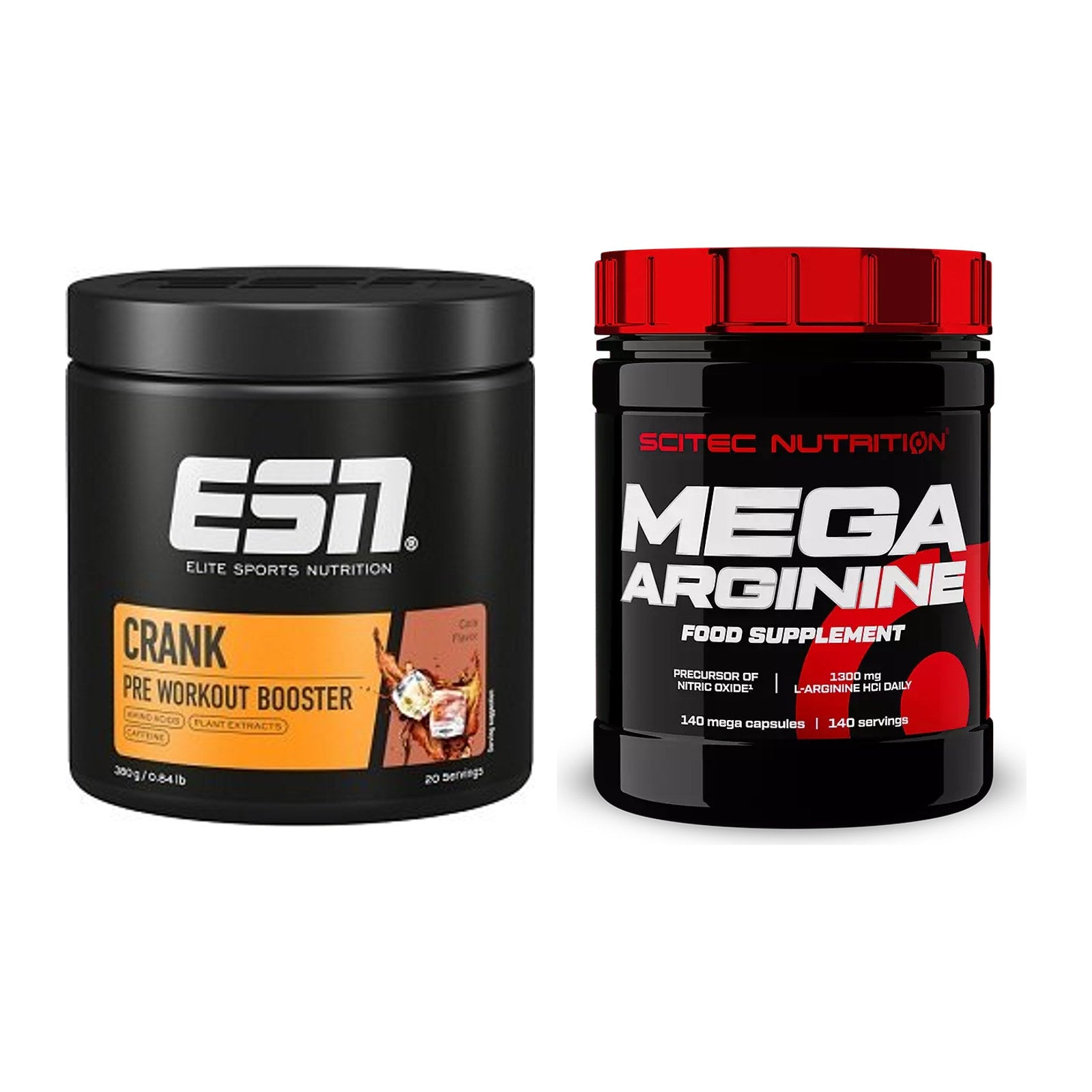 Trainings-Set: ESN Crank Booster + Scitec Mega Arginine – alle enthaltenen Artikel
