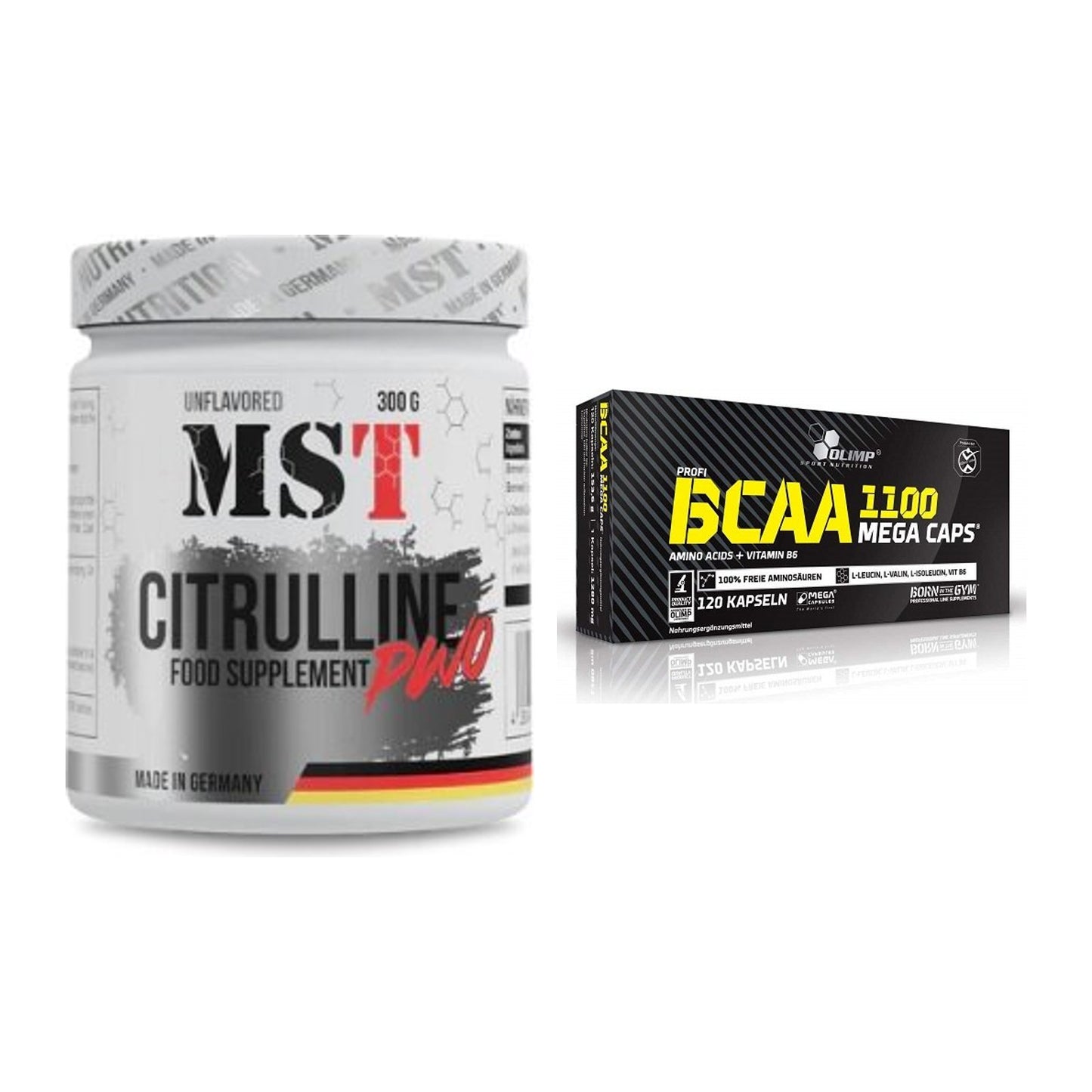 Trainings-Set: MST Citrulline Malat 300g + Olimp BCAA Mega Caps – alle enthaltenen Artikel