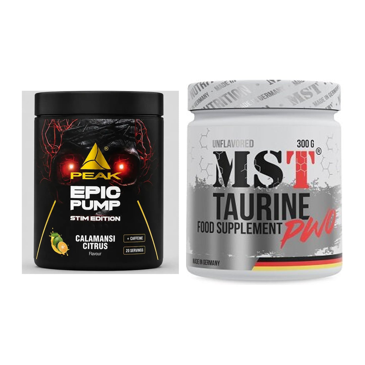 Trainings-Set: Peak Epic Pump Stim Edition + MST Taurine – alle enthaltenen Artikel