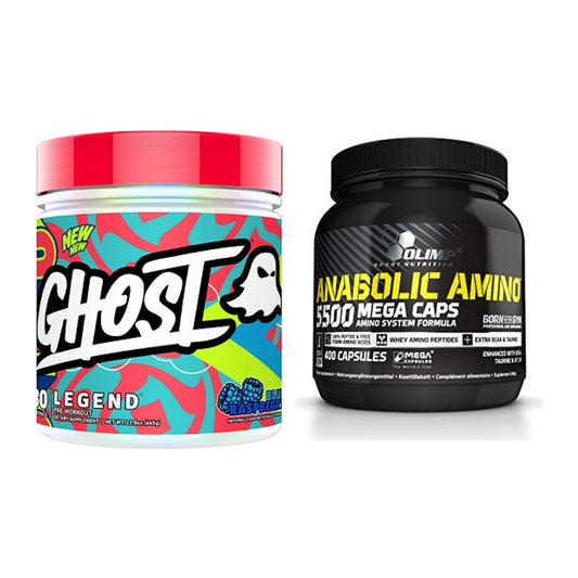 Trainings-Set: Ghost Legend V4 30 Serv. + Olimp Anabolic Amino 5500 – alle enthaltenen Artikel
