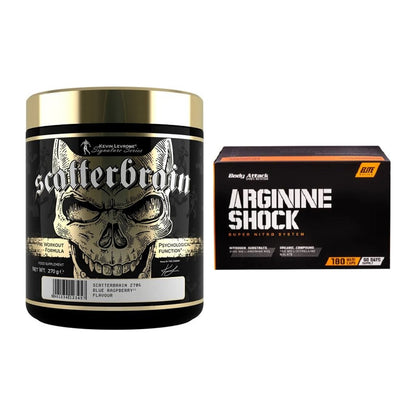 Trainings-Set: Kevin Levrone Scatterbrain + Body Attack Arginine Shock – alle enthaltenen Artikel