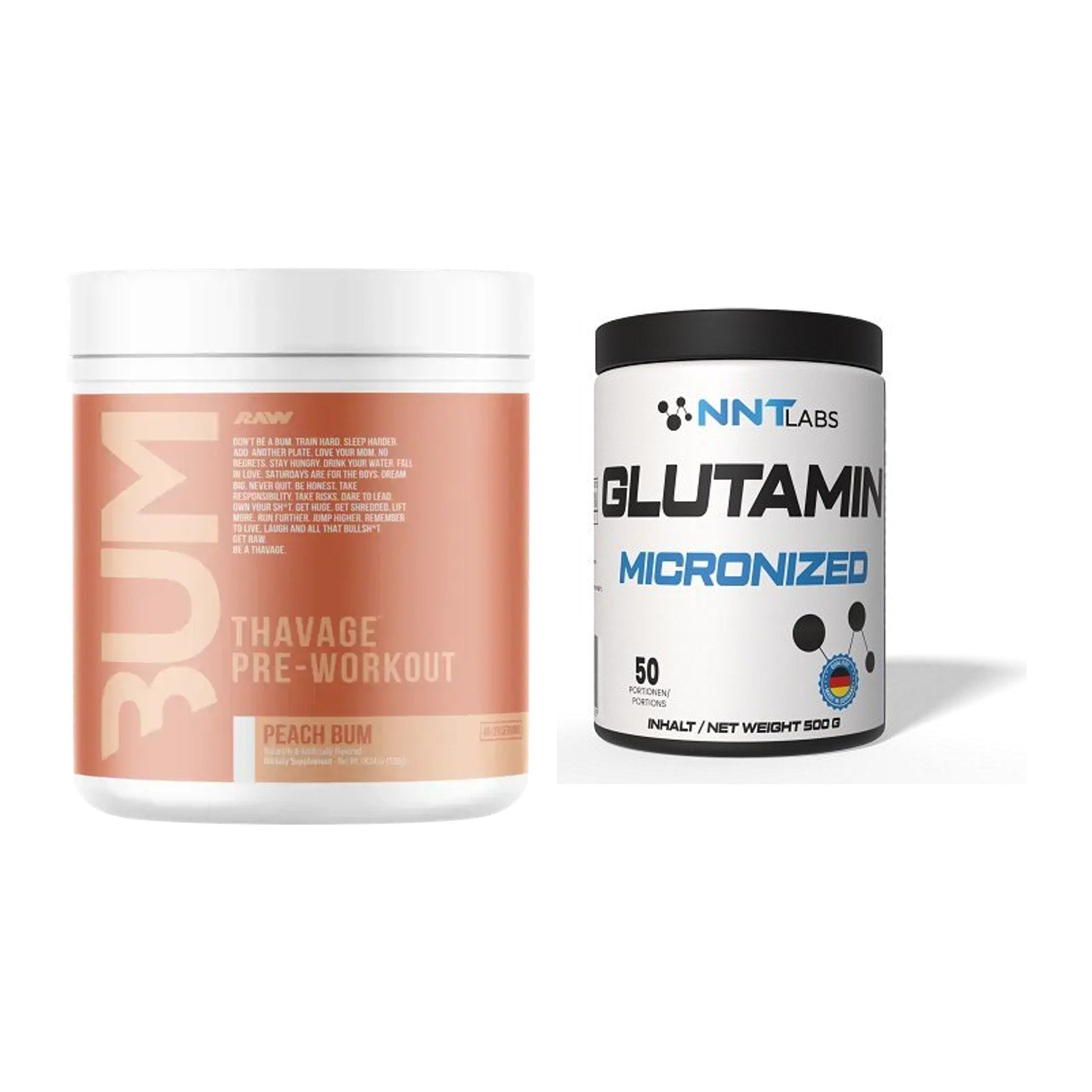 Trainings-Set: RAW Nutrition CBUM Thavage + NNT Glutamin – alle enthaltenen Artikel