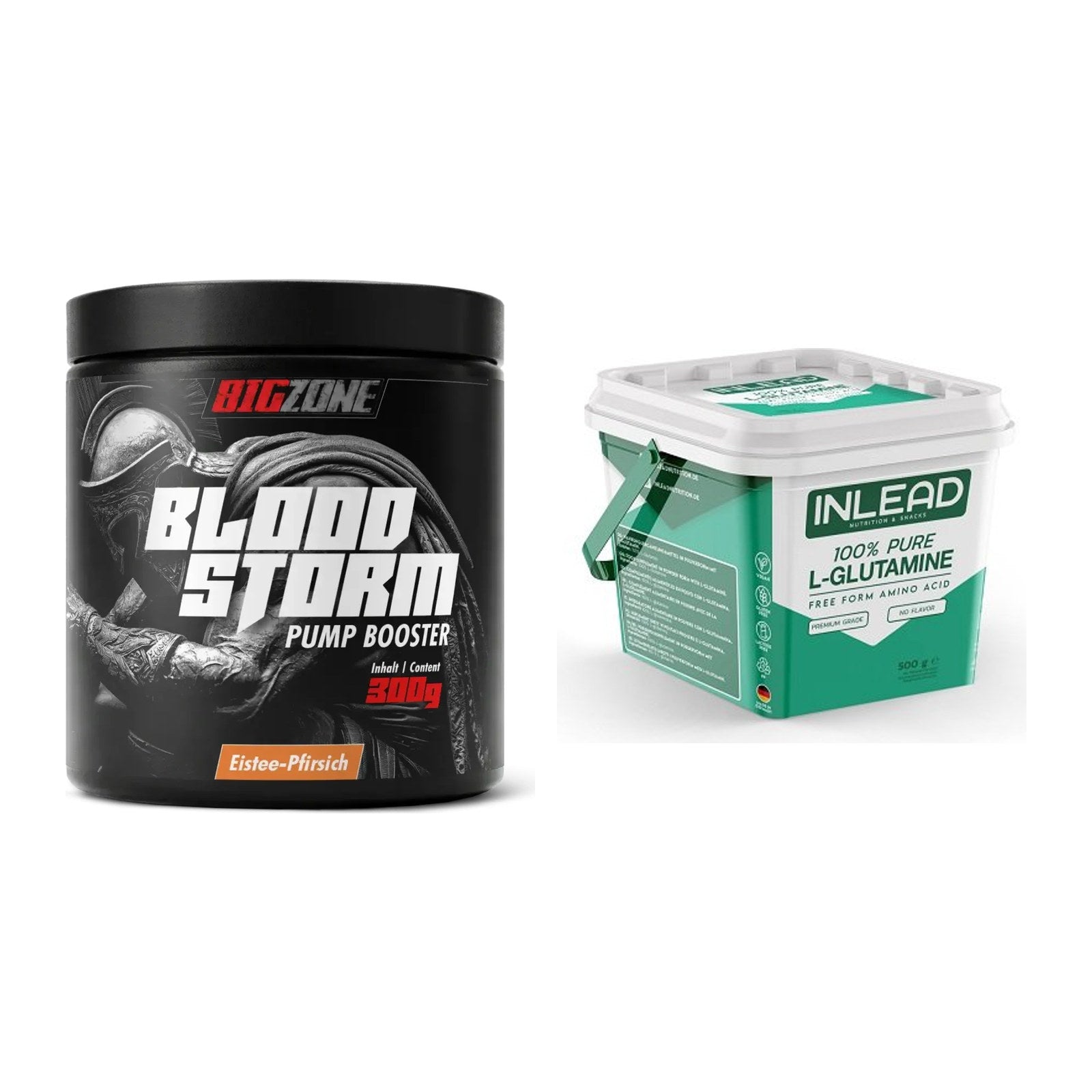 Trainings-Set: Big Zone Bloodstorm 2.0 + INLEAD L-Glutamine – alle enthaltenen Artikel