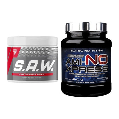 Trainings-Set: Trec Nutrition SAW Booster + Scitec Ami-NO Xpress – alle enthaltenen Artikel