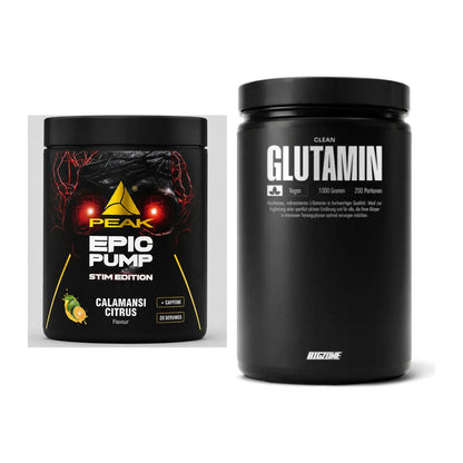 Trainings-Set: Peak Epic Pump Stim Edition + Big Zone Glutamin – alle enthaltenen Artikel