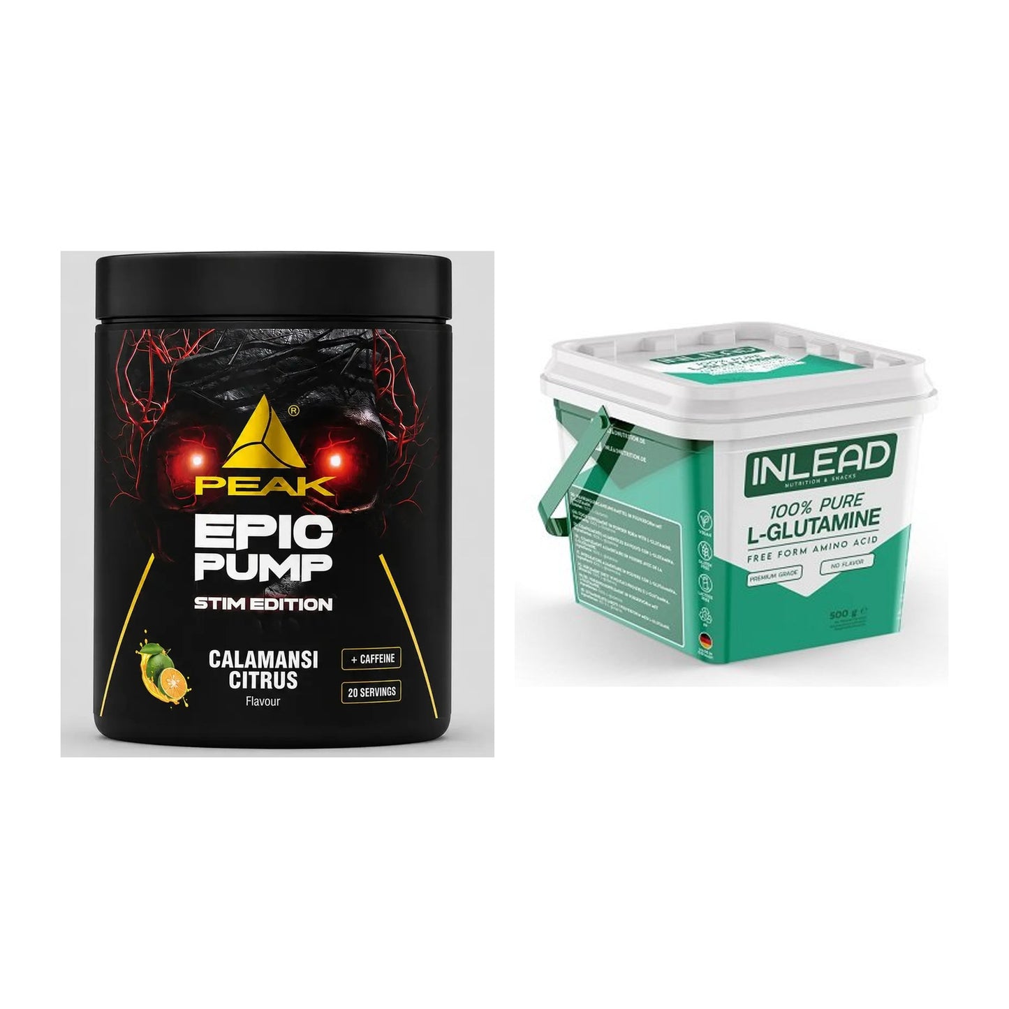 Trainings-Set: Peak Epic Pump Stim Edition + INLEAD L-Glutamine – alle enthaltenen Artikel