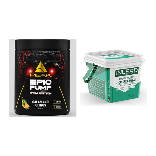 Trainings-Set: Peak Epic Pump Stim Edition + INLEAD L-Glutamine – alle enthaltenen Artikel