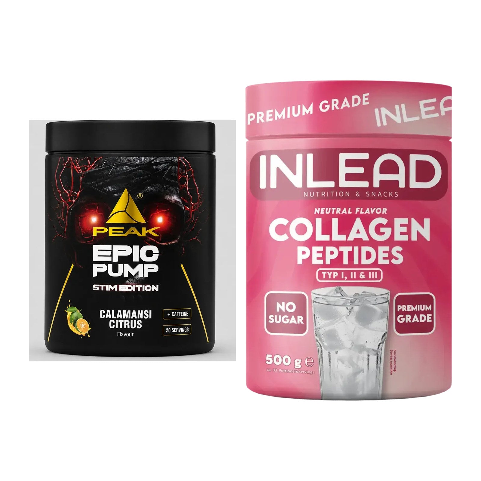 Trainings-Set: Peak Epic Pump Stim + INLEAD Collagen Peptides – alle enthaltenen Artikel
