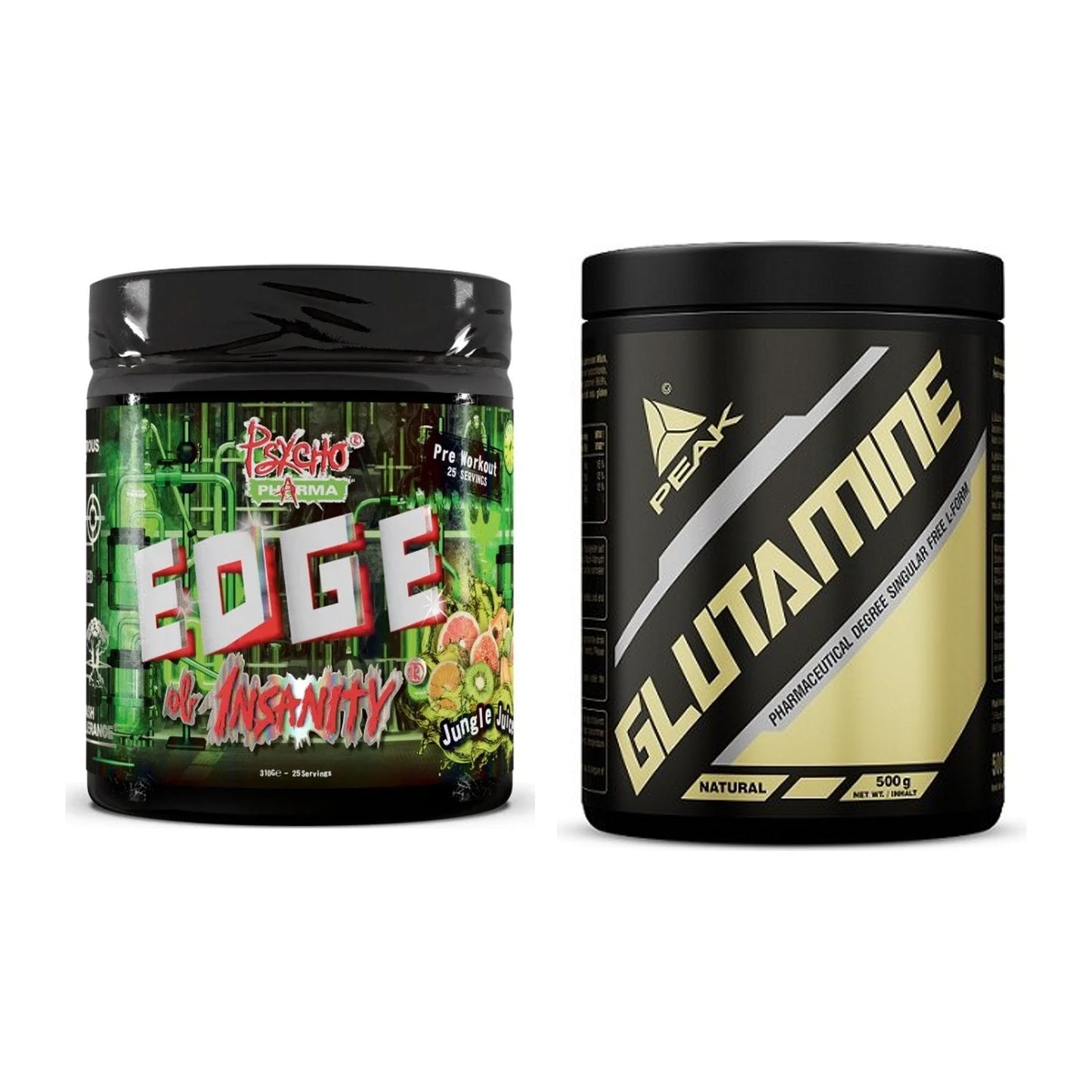 Trainings-Set: Psycho Pharma Edge of Insanity + Peak Glutamin – alle enthaltenen Artikel