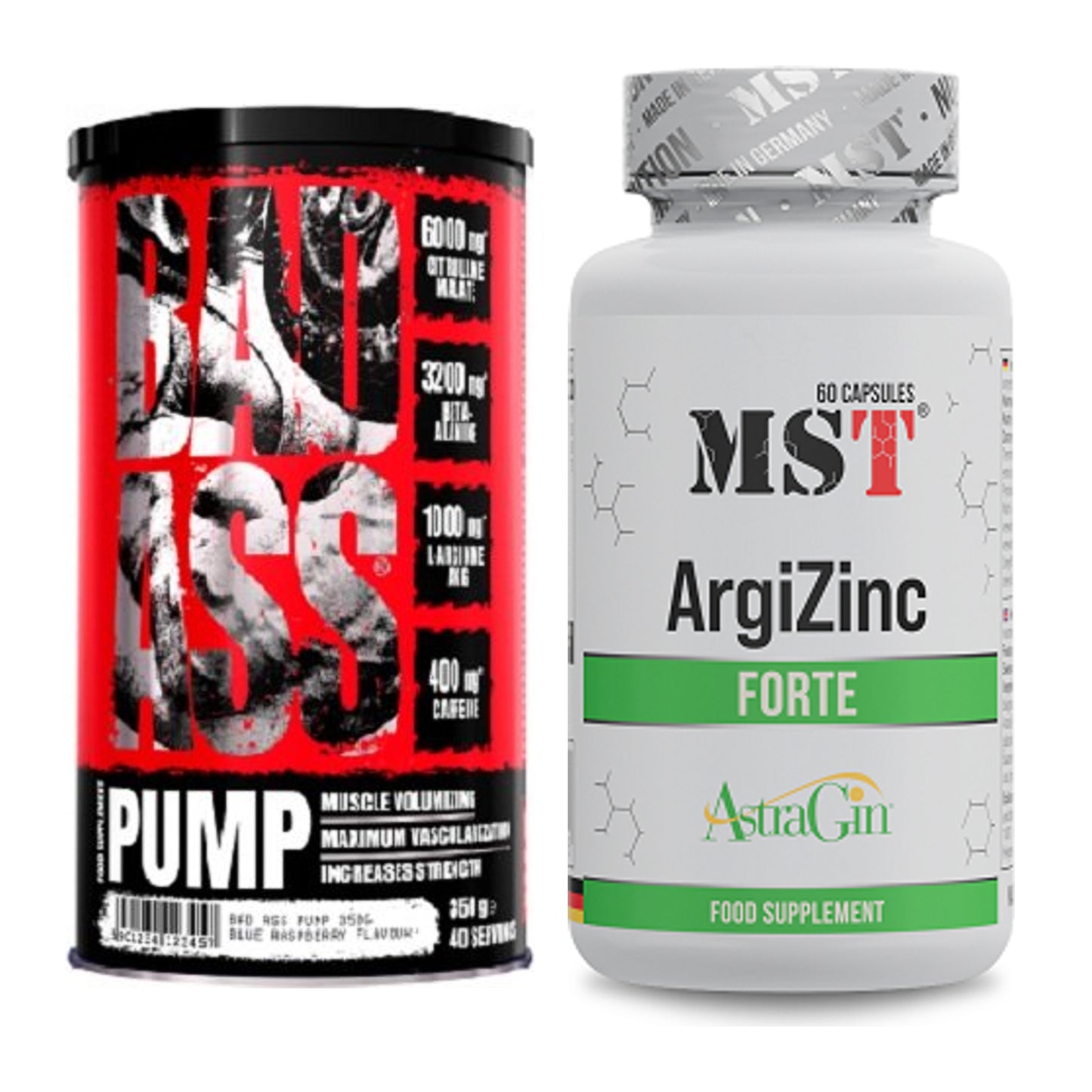 Trainings-Set: BAD ASS Pump + MST ArgiZinc Forte – alle enthaltenen Artikel