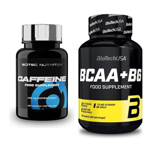Trainings-Set: Scitec Caffeine + BioTech BCAA+B6 100 Tabl – alle enthaltenen Artikel