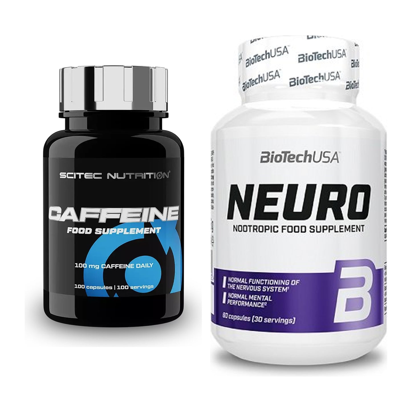 Trainings-Set: Scitec Caffeine + BioTech Neuro – alle enthaltenen Artikel