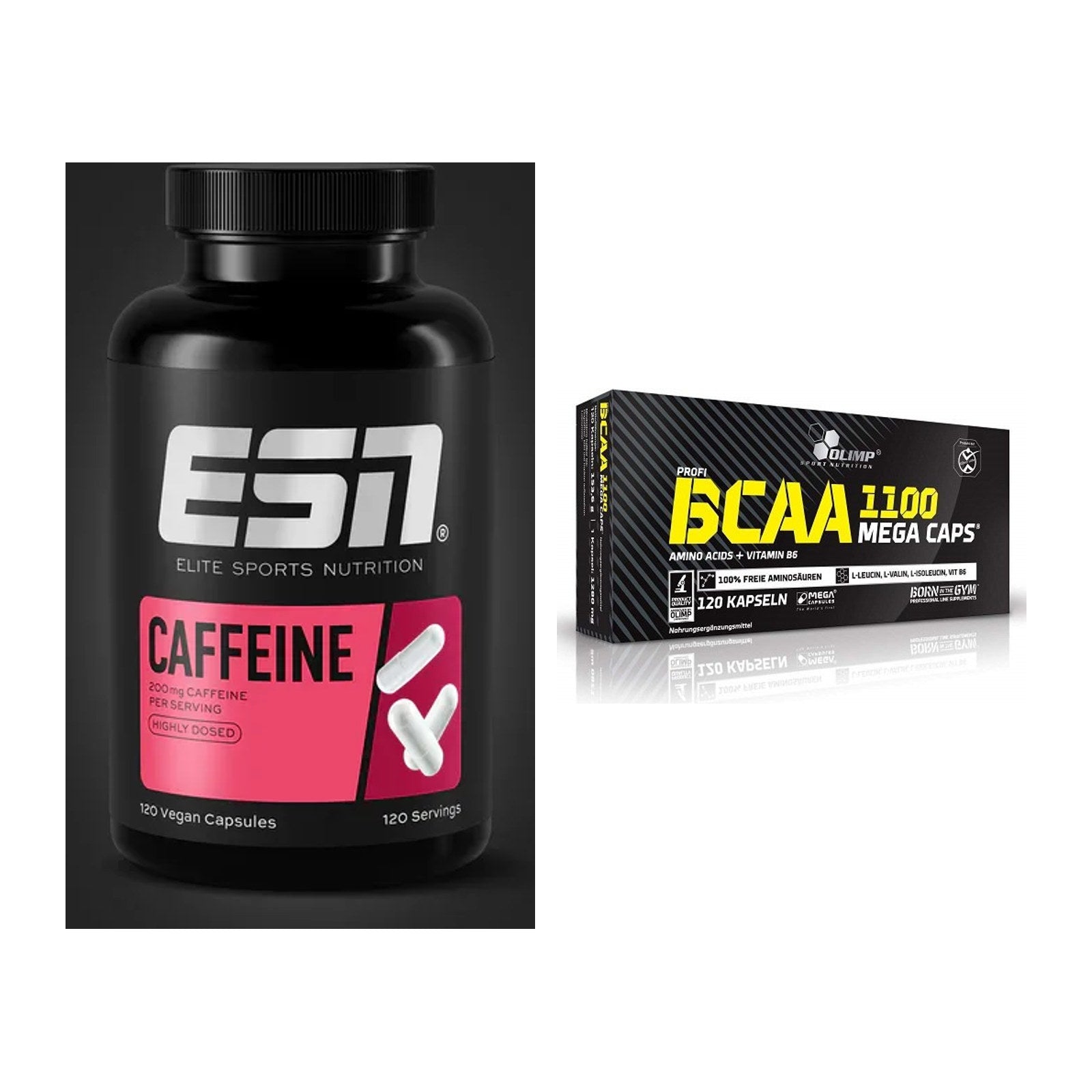 Trainings-Set: ESN Caffeine Caps + Olimp BCAA Mega Caps – alle enthaltenen Artikel