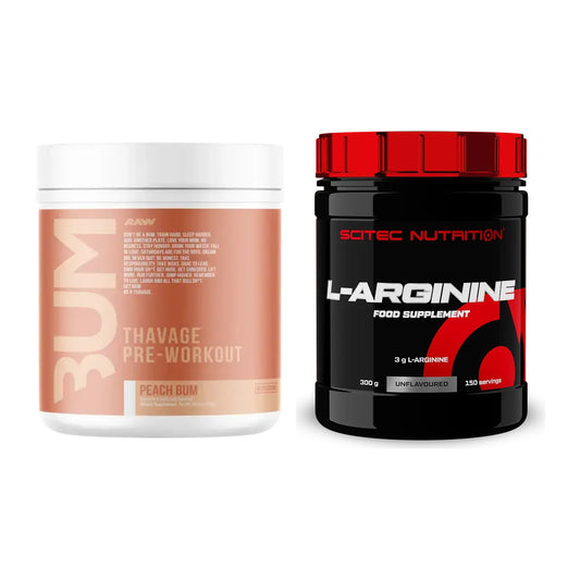 Trainings-Set: RAW Nutrition CBUM Thavage + Scitec Arginin – alle enthaltenen Artikel
