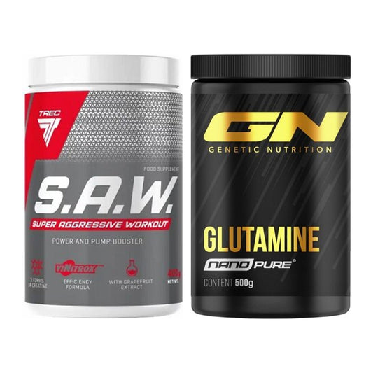 Trainings-Set: Trec Nutrition SAW Booster + GN Nano Pure Glutamine – alle enthaltenen Artikel