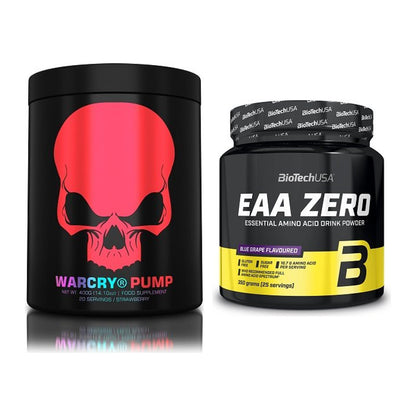 Trainings-Set: Genius Nutrition Warcry PUMP + BioTech EAA Zero – alle enthaltenen Artikel
