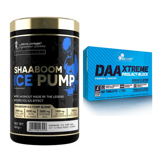 Trainings-Set: Kevin Levrone Shaaboom Ice Pump + Olimp DAA Xtreme – alle enthaltenen Artikel