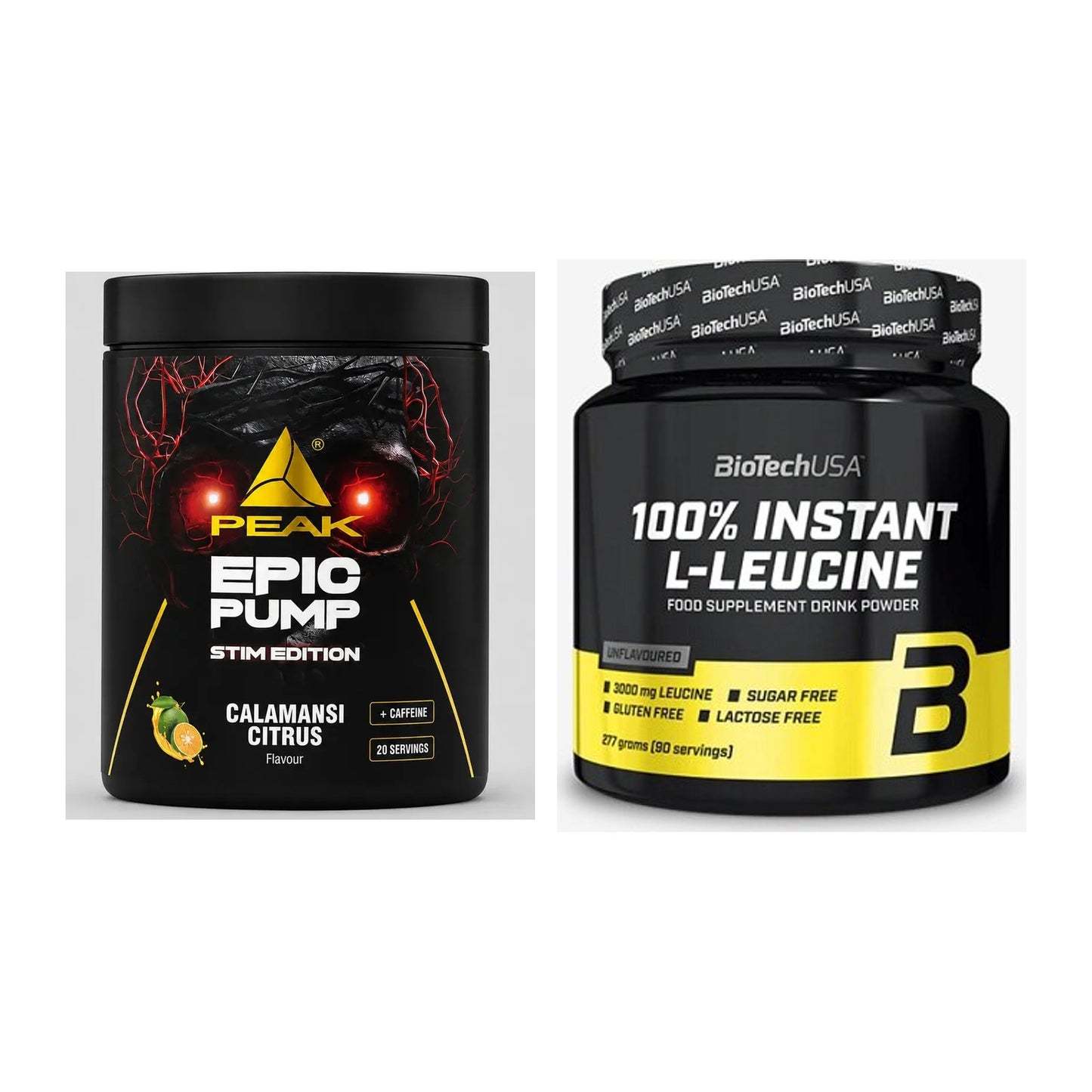 Trainings-Set: Peak Epic Pump Stim + BioTech 100% Instant – alle enthaltenen Artikel