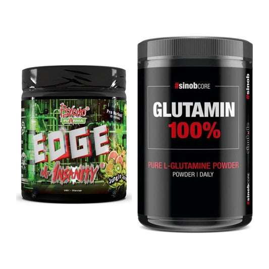 Trainings-Set: Psycho Pharma Edge of Insanity + Sinob Core L-Glutamin – alle enthaltenen Artikel