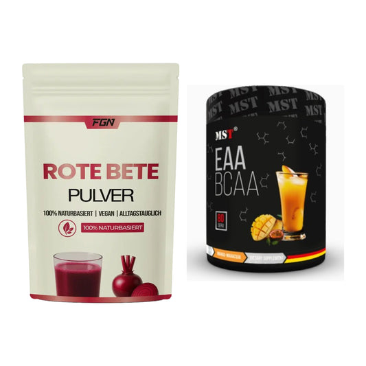 Trainings-Set: FGN Rote Beete Pulver + MST EAA & BCAA – alle enthaltenen Artikel