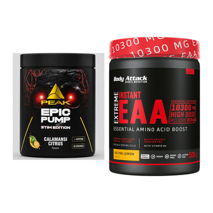 Trainings-Set: Peak Epic Pump Stim + Body Attack Extreme – alle enthaltenen Artikel