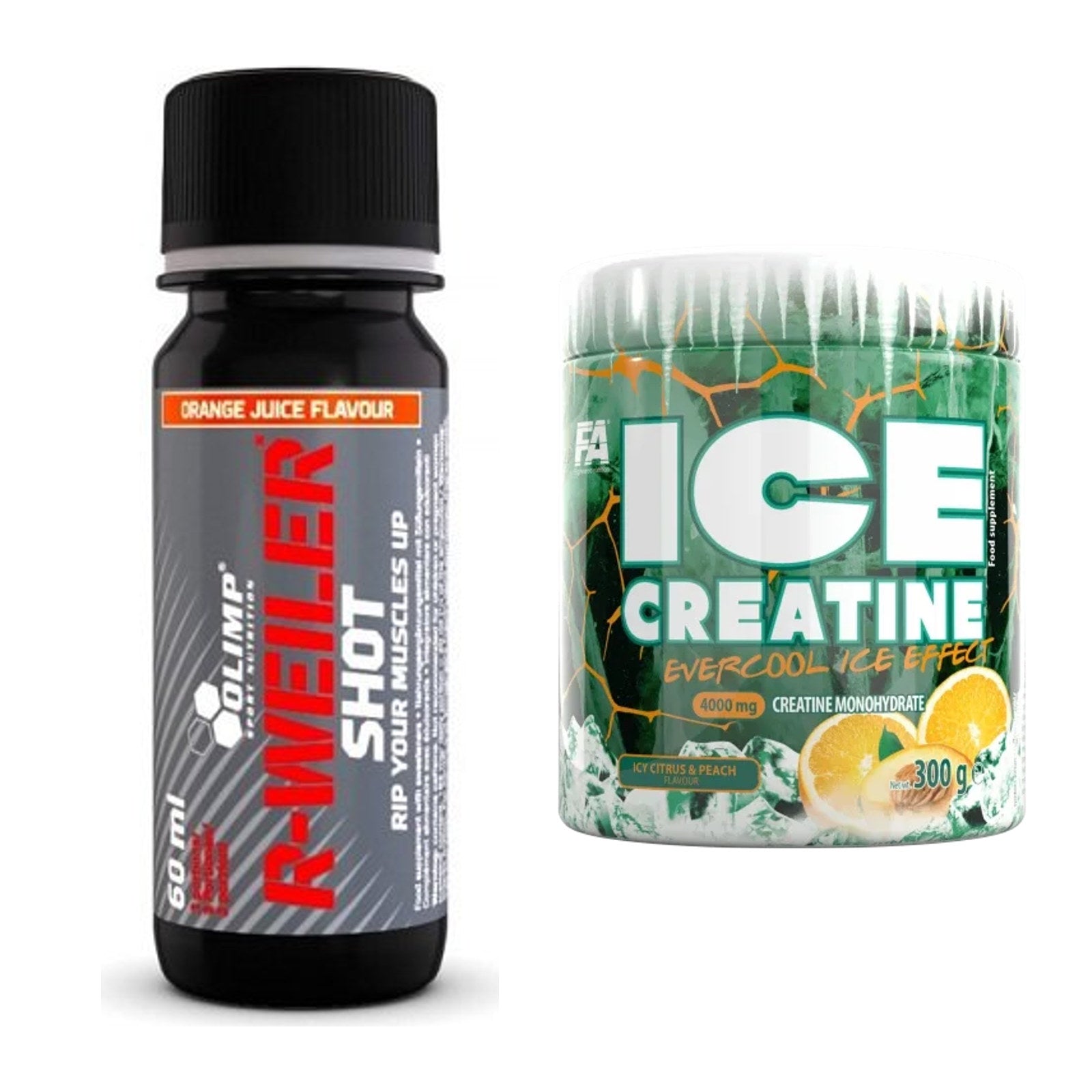 Trainings-Set: Olimp R-Weiler Shot + FA Nutrition ICE Creatine – alle enthaltenen Artikel