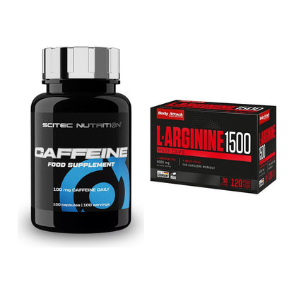 Trainings-Set: Scitec Caffeine + Body Attack L-Arginin 1500 – alle enthaltenen Artikel