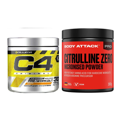 Trainings-Set: Cellucor C4 Original + Body Attack 100 % – alle enthaltenen Artikel