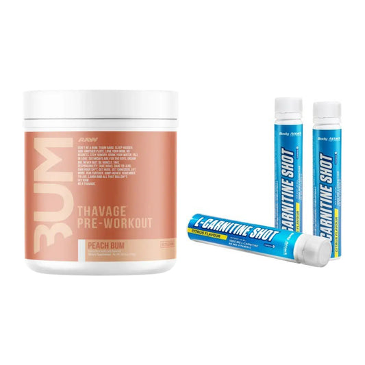 Trainings-Set: RAW Nutrition CBUM Thavage + Body Attack L-Carnitine – alle enthaltenen Artikel