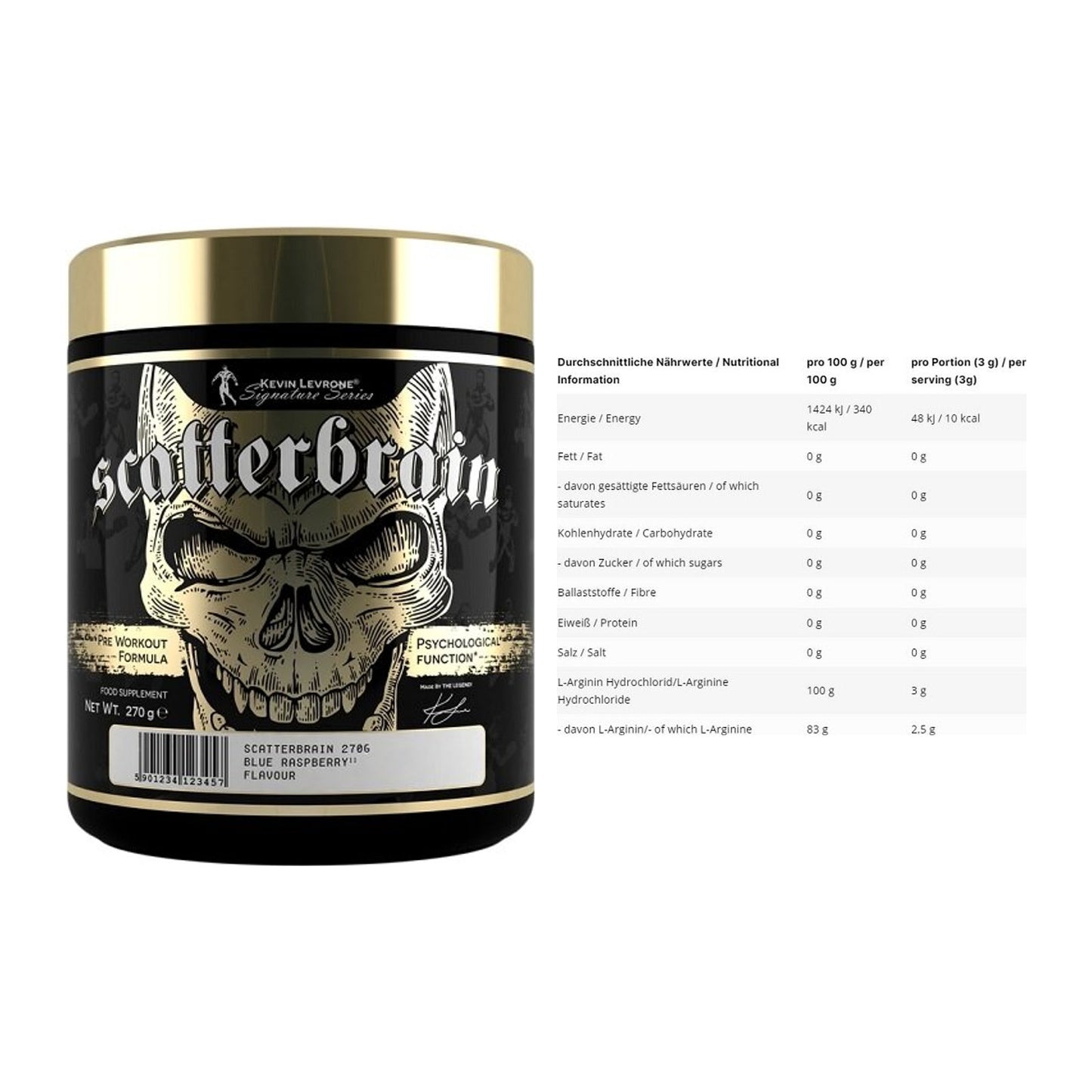 Trainings-Set: Kevin Levrone Scatterbrain + INLEAD L-Arginin HCL – alle enthaltenen Artikel