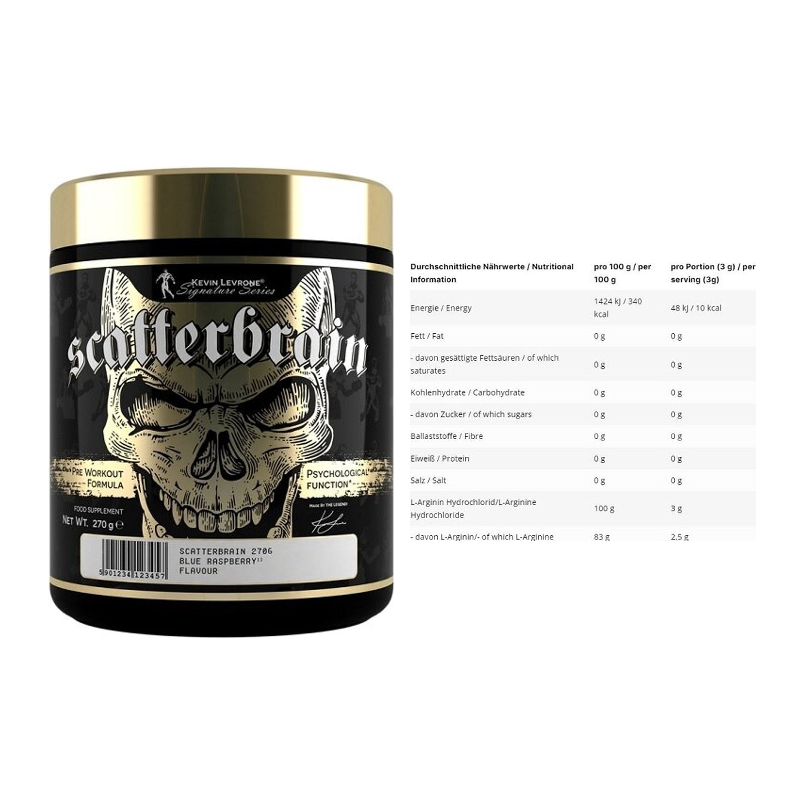 Trainings-Set: Kevin Levrone Scatterbrain + INLEAD L-Arginin HCL – alle enthaltenen Artikel