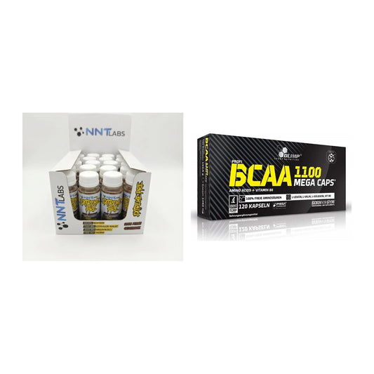 Trainings-Set: NNT Extreme Pre-Workout Shot + Olimp BCAA Mega Caps – alle enthaltenen Artikel